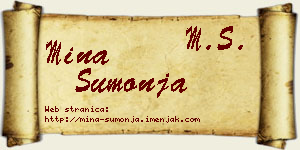 Mina Šumonja vizit kartica